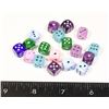 Image 1 : #440 18 SMALL SIZED MULTICOLOURED RPG GAME DICE