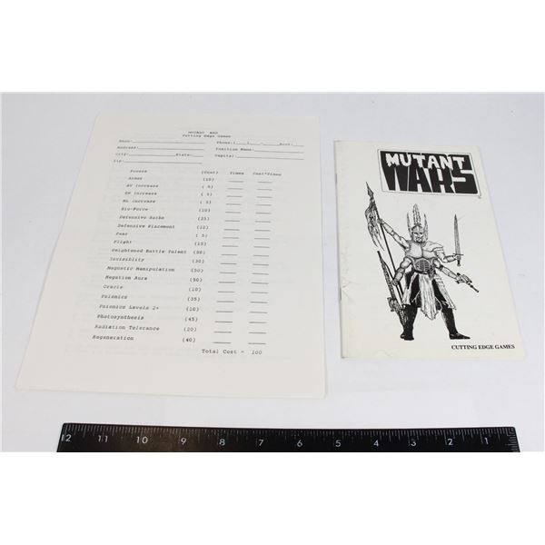 #448 MUTANT WARS CUTTING EDGE GAMES 1988 RPG