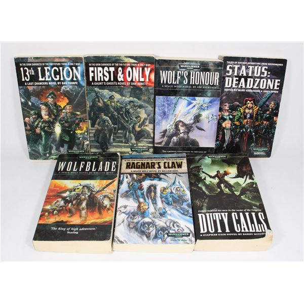 #464 WARHAMMER 40K LOT OF 7 BOOKS WOLF'S HONOUR