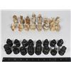 Image 1 : #472 1970'S MEXICAN CHESS SET QUARTZ STONE IN BOX