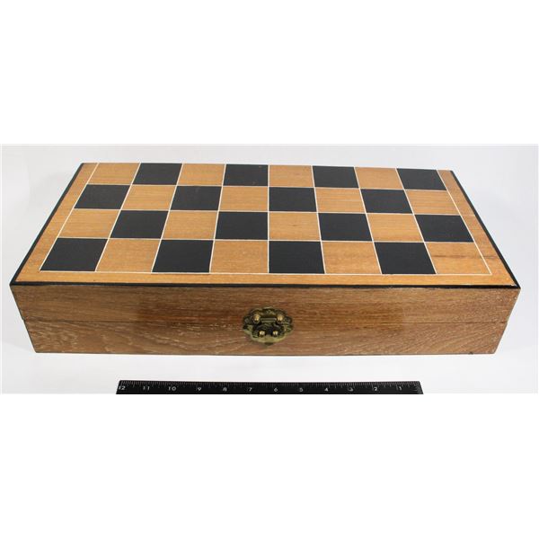 #474 1960'S THAI WOOD/ FRENCH IVORY CHESS SET