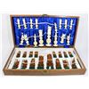 Image 2 : #474 1960'S THAI WOOD/ FRENCH IVORY CHESS SET