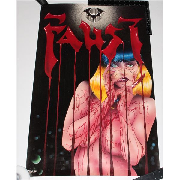 #484 FAUST COMIC PROMOTIONAL POSTER TIM VIGIL 1988