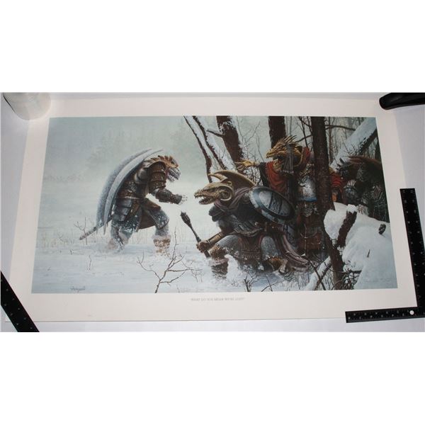 #485 SIGNED 1987 FANTASY POSTER KEITH PARKINSON