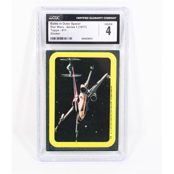 #554 CGC 4 GRADED TOPPS STAR WARS STICKER CARD #11