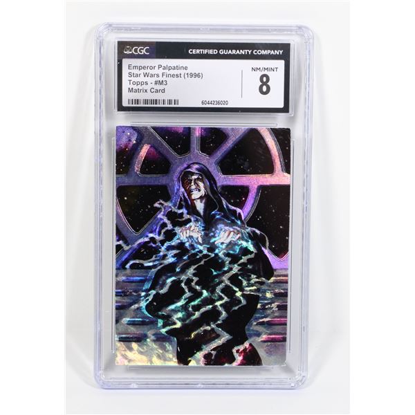 #557 CGC 8 GRADED EMPEROR PALPATINE TOPPS CARD