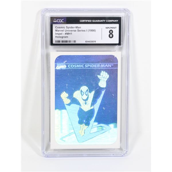 #560 CGC 8 GRADED COSMIC SPIDER-MAN HOLOGRAM CARD