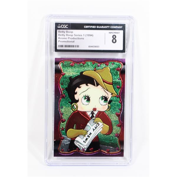 #561 CGC 8 GRADED BETTY BOOP KROME PROMO CARD