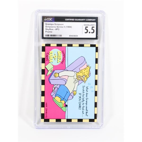 #562 CGC 5.5 GRADED GRANDPA SIMPSON SIMPSONS CARD
