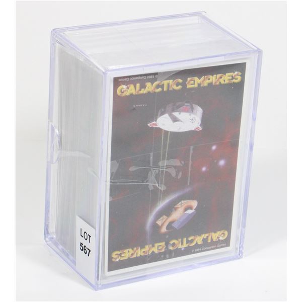 #567 GALACTIC EMPIRES CARD LOT + PLASTIC CASE 1994