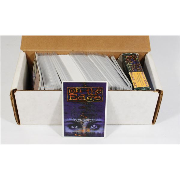 #584 ON THE EDGE CARD LOT IN BOX ATLAS GAMES 1994