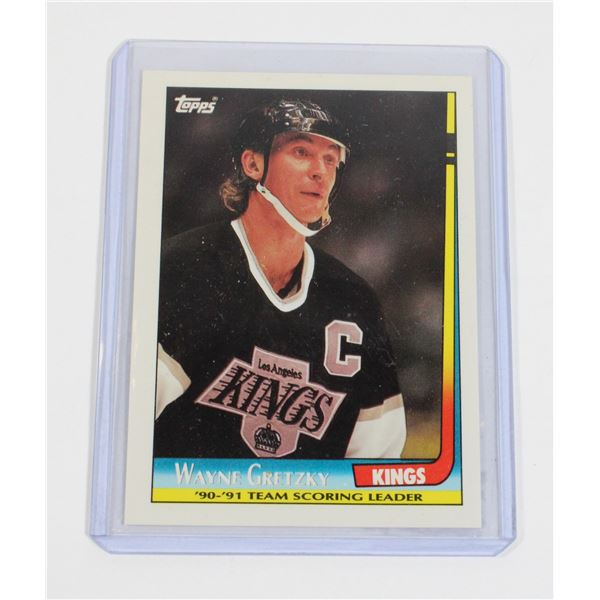#612 TOPPS WAYNE GRETZKY '90-'91 TEAM SCORING CARD
