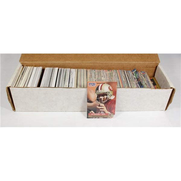 #629 LARGE NFL FOOTBALL CARD LOT IN BOX ASSORTED