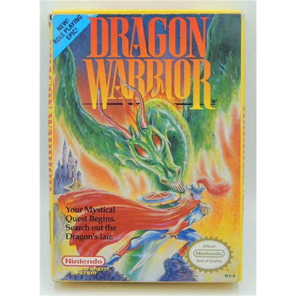 #667 NES GAME DRAGON WARRIOR BOXED WORKS!