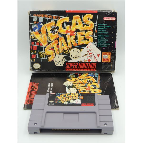 #670 SUPER NINTENDO GAME SNES VEGAS STAKES CIB