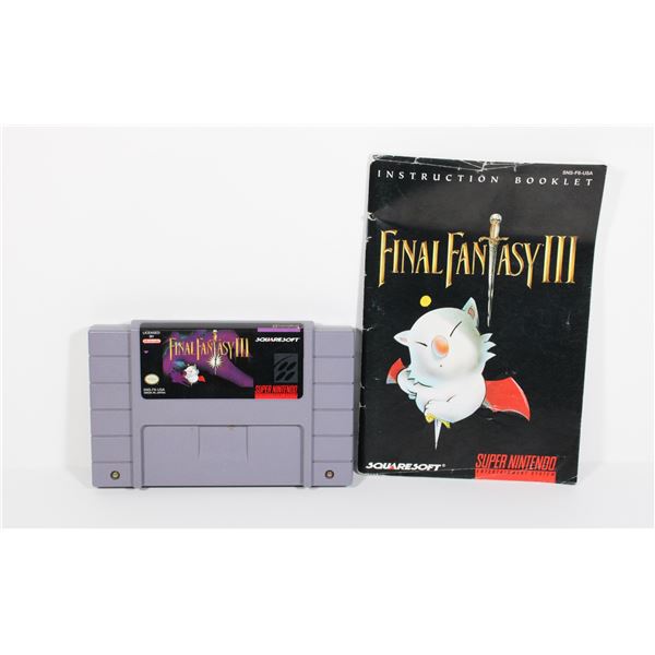 #687  SUPER NINTENDO SNES GAME FINAL FANTASY III +