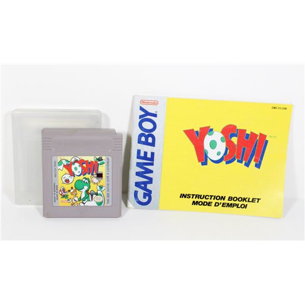 #692 NINTENDO GAME BOY GAME YOSHI W/ MANUAL