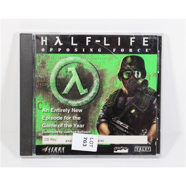 #763 PC GAME HALF LIFE OPPOSING FORCE 1999
