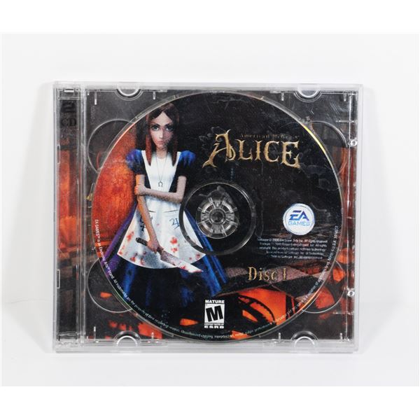 #768 PC GAME AMERICAN MCGEE'S ALICE 2000 NO COVER