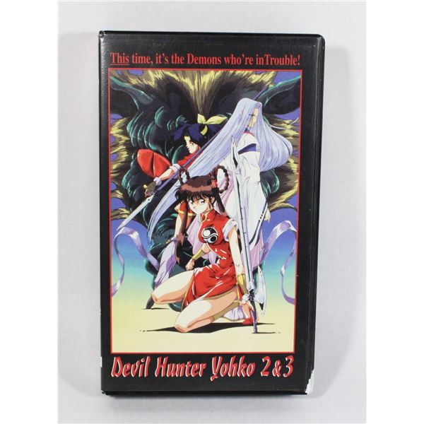 #811 ANIME VHS TAPE DEVIL HUNTER YOHKO 2 &3 1993