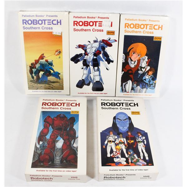 #816 ANIME VHS ROBOTECH SOUTHERN CROSS 1-2, 5-7