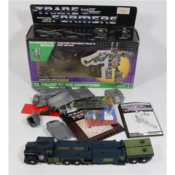 #834  1986 HASBRO G1 TRANSFORMERS ONSLAUGHT CIB