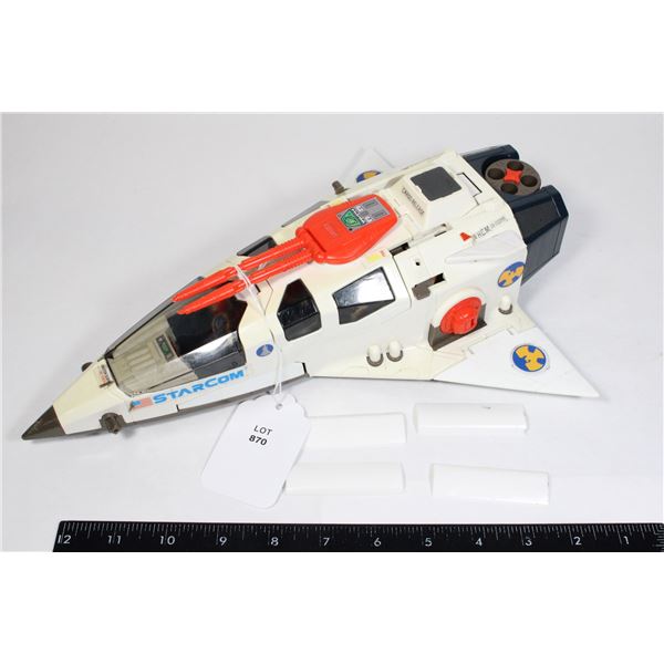#870 1986 COLECO STARCOM STARMAX BOMBER +FIGURES