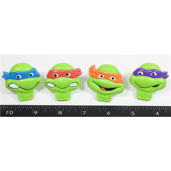 #875 TEENAGE MUTANT NINJA TURTLES 1990 RING SET