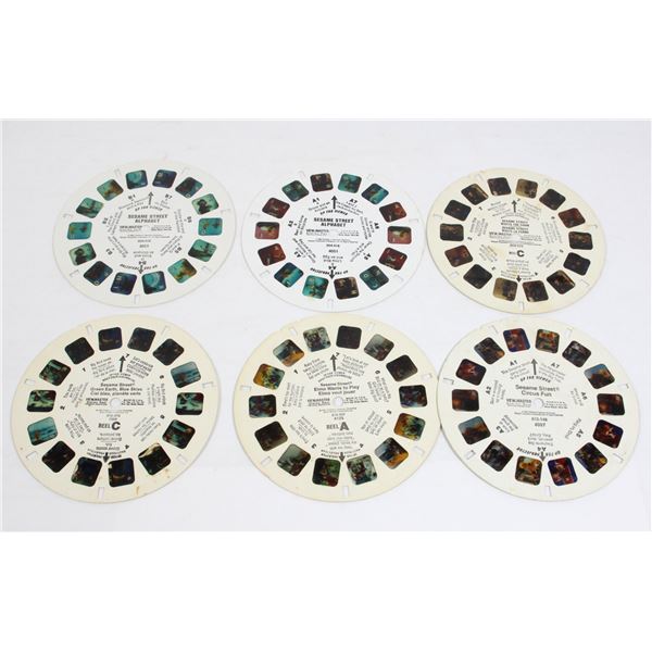 #894 VIEW-MASTER REEL LOT OF 6 SESAME STREET REELS