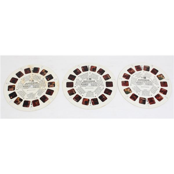 #896 VIEW-MASTER REEL LOT OF 3 REELS SUPERMAN 1976