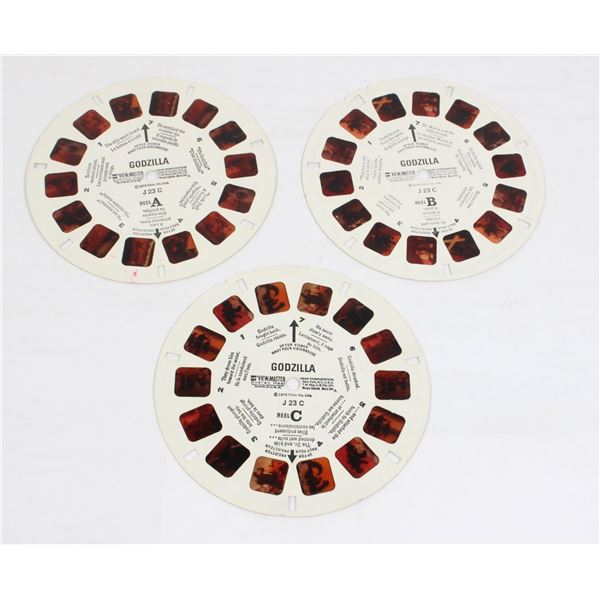 #897 VIEW-MASTER REEL LOT OF 3 REELS GODZILLA 1978
