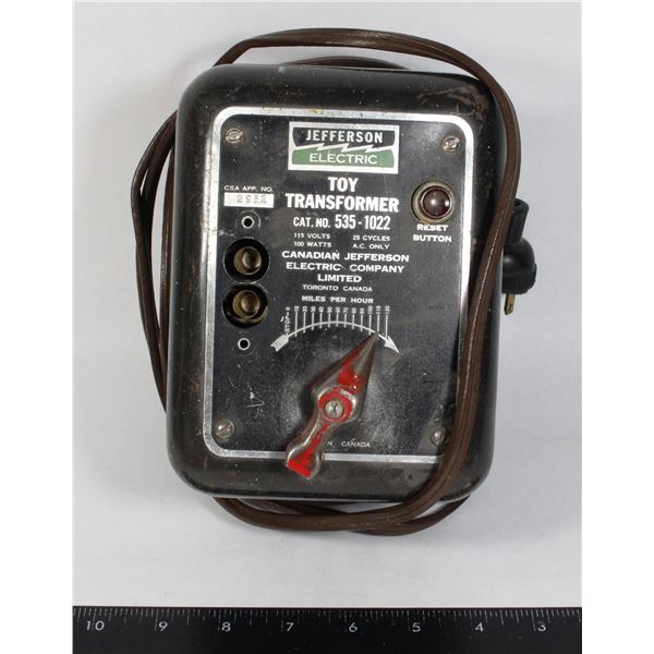 #931 JEFFERSON ELECTRIC TOY TRANSFORMER RAILROAD