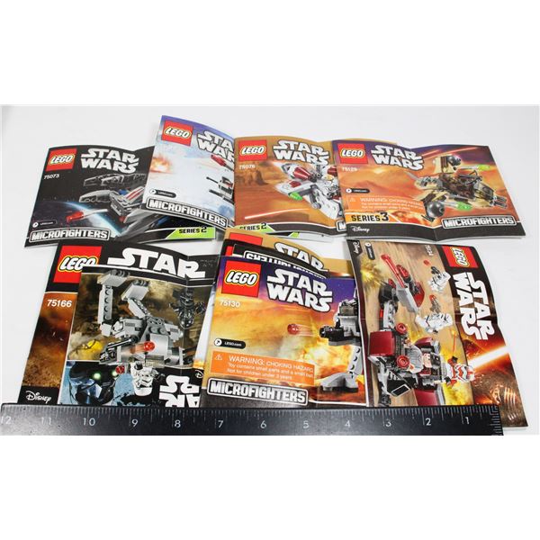 #949 LOT OF 12 STAR WARS LEGO INSTRUCTION MANUALS