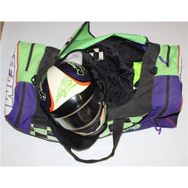 #998 ARCTIC CAT RACING SNOWMOBILE SUIT HELMET +