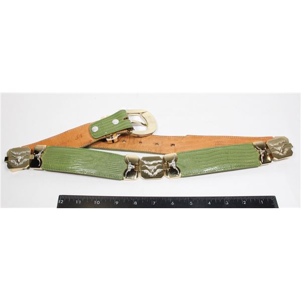 #1013 VINTAGE RUDEL MEXICAN LEATHER BELT + BUCKLE