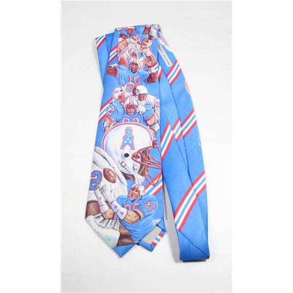 #1018 VINTAGE MEN'S TIE  OILERS FOOTBALL BY RALPH