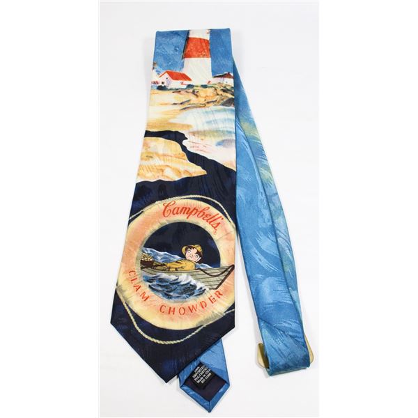 #1022  VINTAGE MEN'S TIE CAMBELL'S SOUP 1994