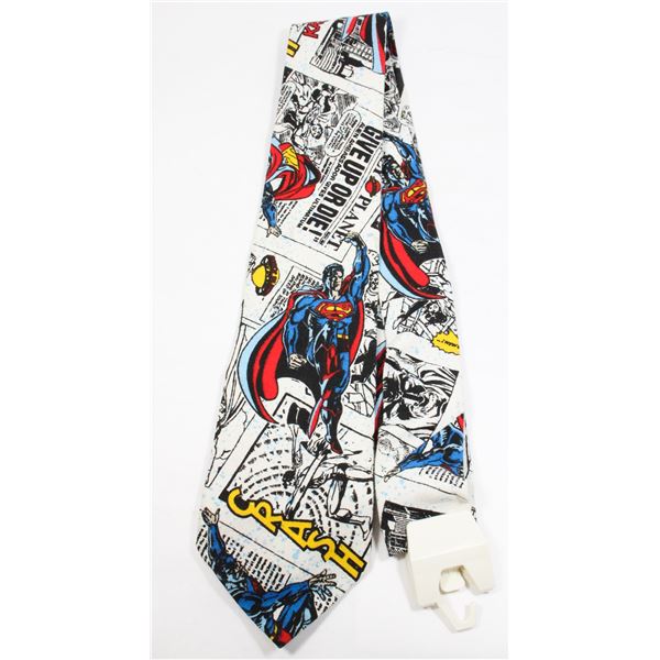 #1024  VINTAGE MEN'S TIE DC COMICS  SUPERMAN 1992