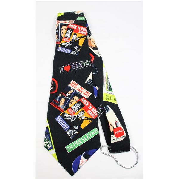 #1025  VINTAGE MEN'S TIE ELVIS PRESLEY ROCK N ROLL