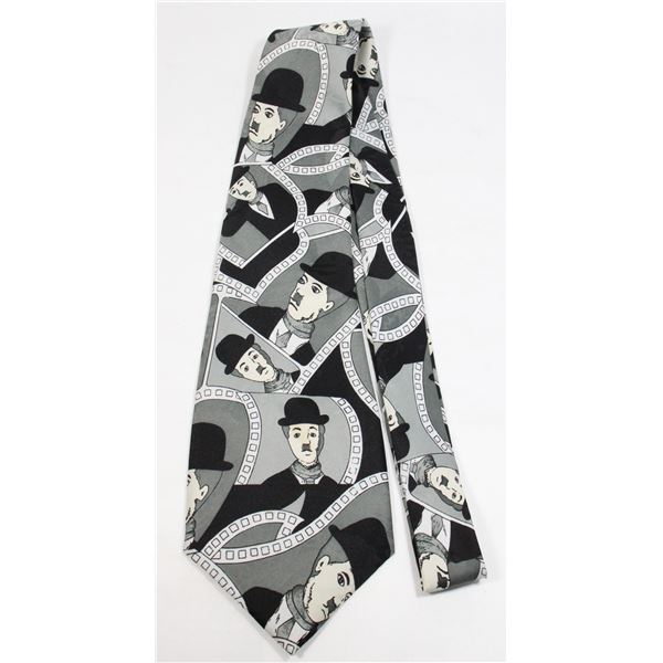 #1031  VINTAGE MEN'S TIE CHARLIE CHAPLIN