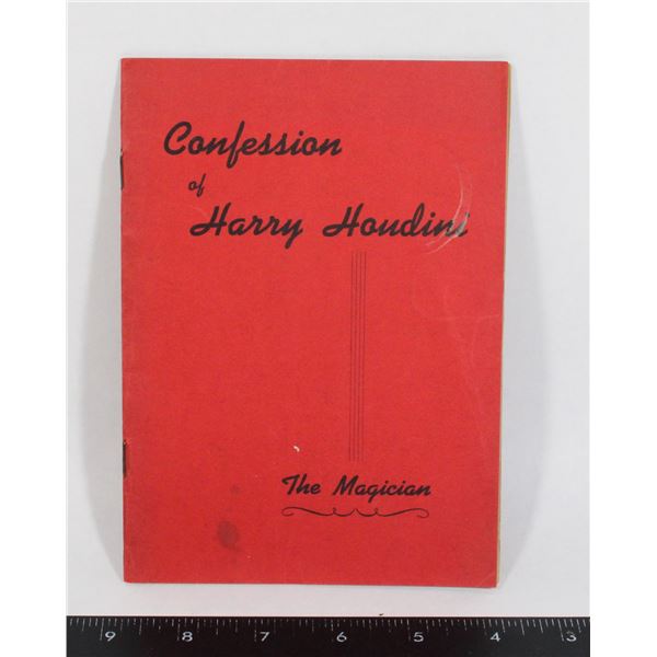 #1033 CONFESSION OF HARRY HOUDINI  MAGICIAN BOOK
