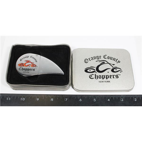 #1043 ORANGE COUNTY CHOPPERS TEARDROP LIGHTER
