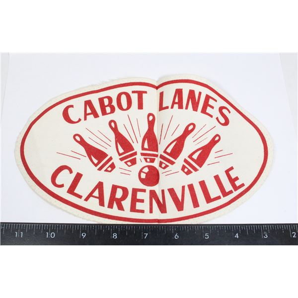 #1045 CABOT LANES CLARENVILLE BOWLING JACKET PATCH