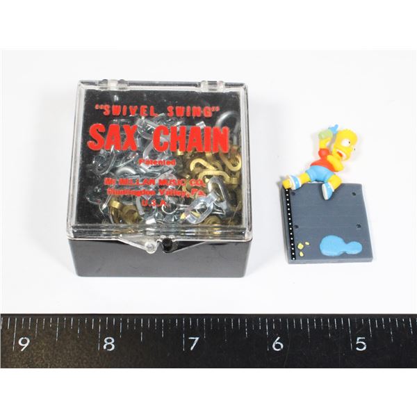 #1054 VINTAGE SWIVEL  SWING SAXOPHONE SAX CHAIN