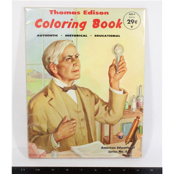 #1066 1963 THOMAS EDISON COLORING BOOK