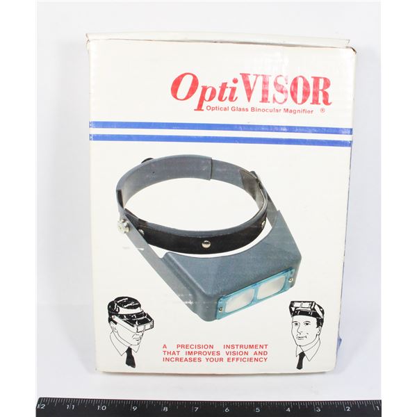 #1084 BOXED OPTI VISOR GLASS BINOCULAR MAGNIFIER