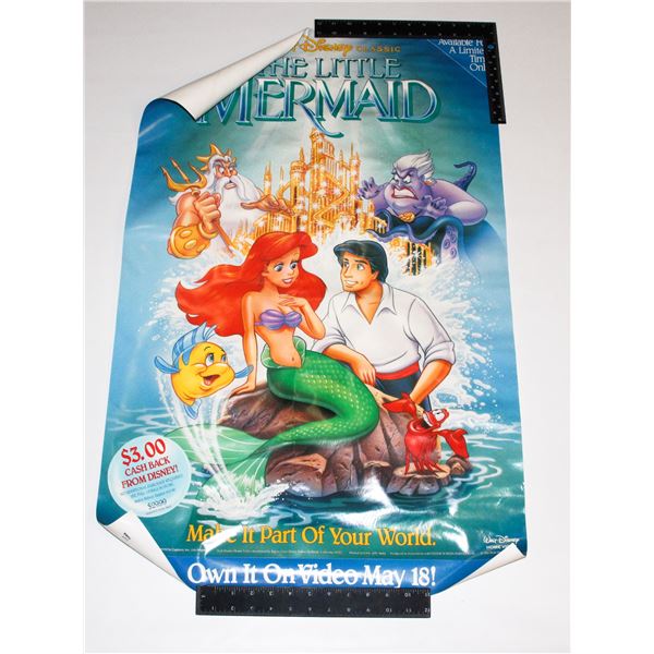 #1088 DISNEY THE LITTLE MERMAID VHS MOVIE POSTER