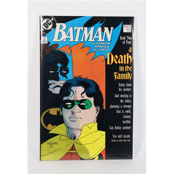#1106  DC COMICS BATMAN #427 A DEATH IN THE FAMILY