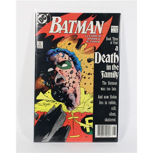 #1107 DC COMICS BATMAN #428 A DEATH IN THE FAMILY