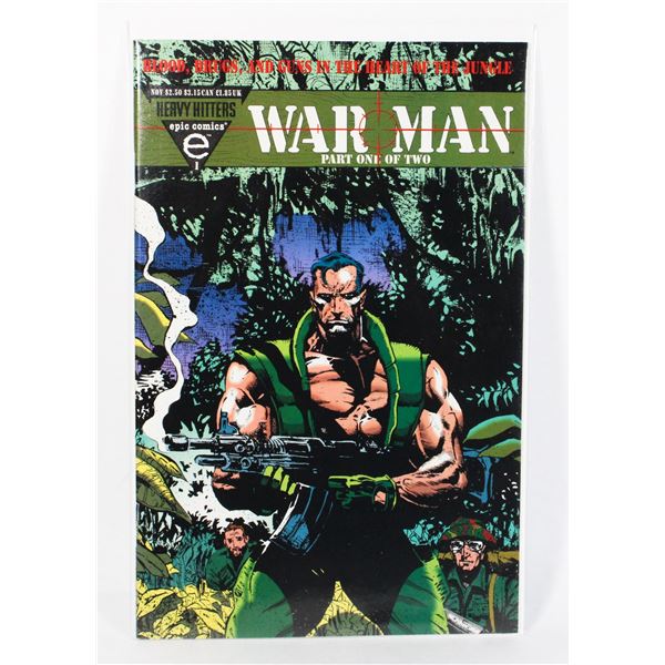 #1286 EPIC COMICS WAR MAN #1 NOVEMBER 1993